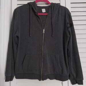 Full zip hooded jacket Size M dark gray